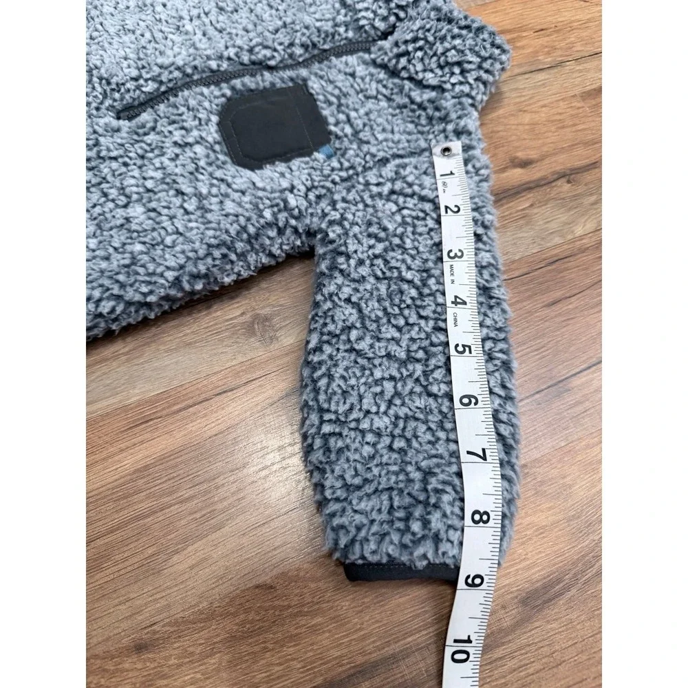 Carter's Baby Sherpa Fleece One Piece 6M Gray Cozy Zip‎ Suit Winter